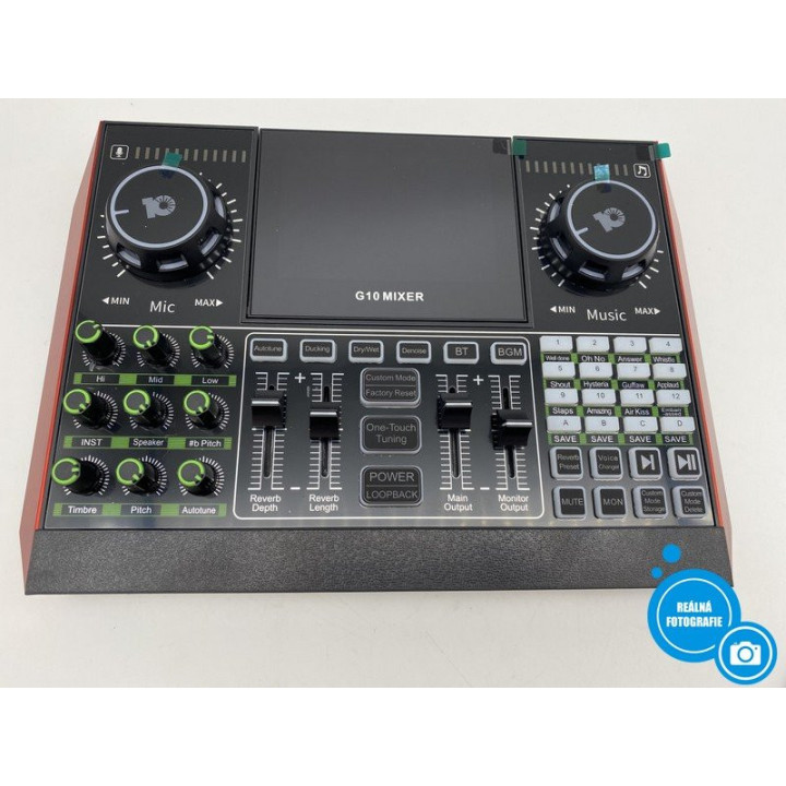 Mixážní pult s mikrofonem TENLAMP G10 mixer, 5V