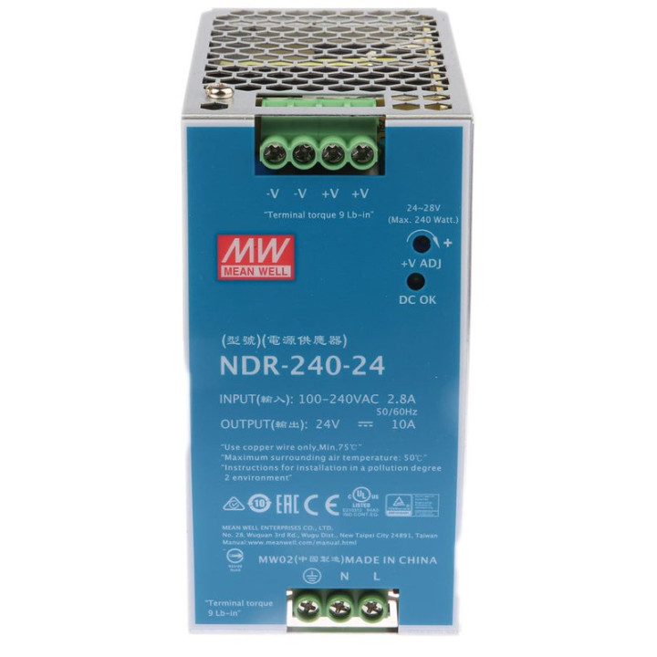 Napájecí zdroj MEAN WELL NDR-240-24, 24V