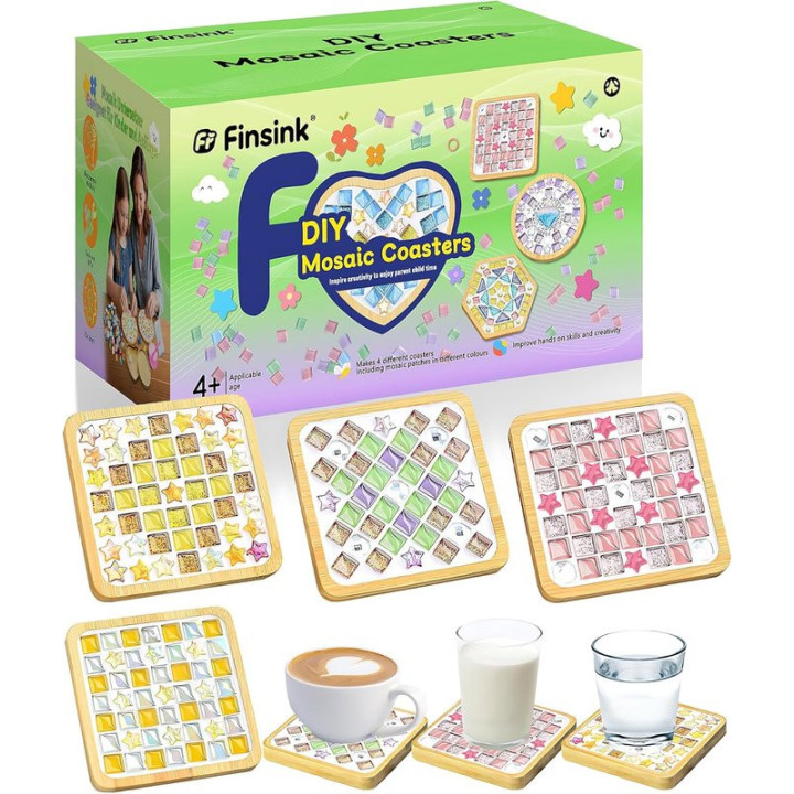 Tvořivá sada pro děti FINSINK Mosaic Coasters DIY