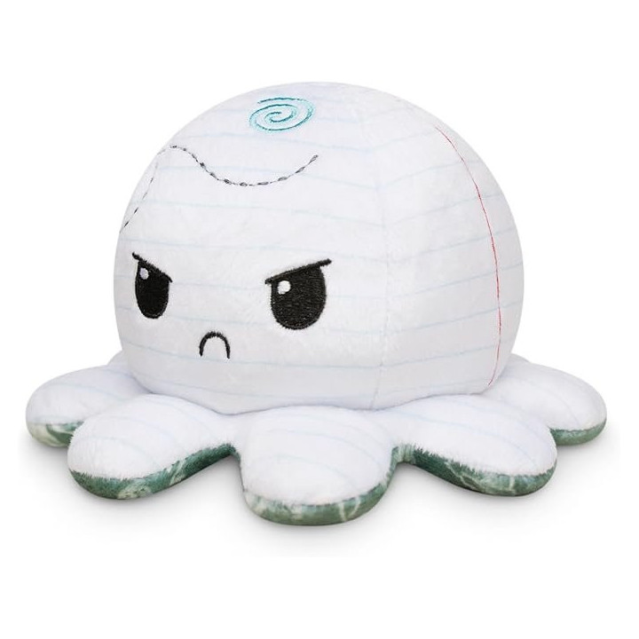 Oboustranná plyšová hračka TEETURTLE Reversible Plushies Chalkboard + Notebook, Chobotnice