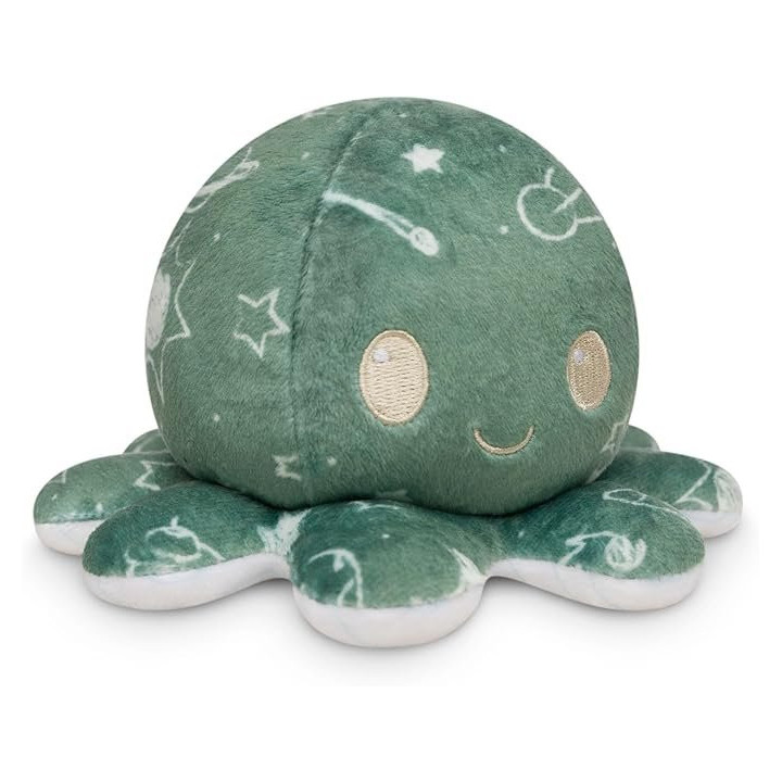 Oboustranná plyšová hračka TEETURTLE Reversible Plushies Chalkboard + Notebook, Chobotnice