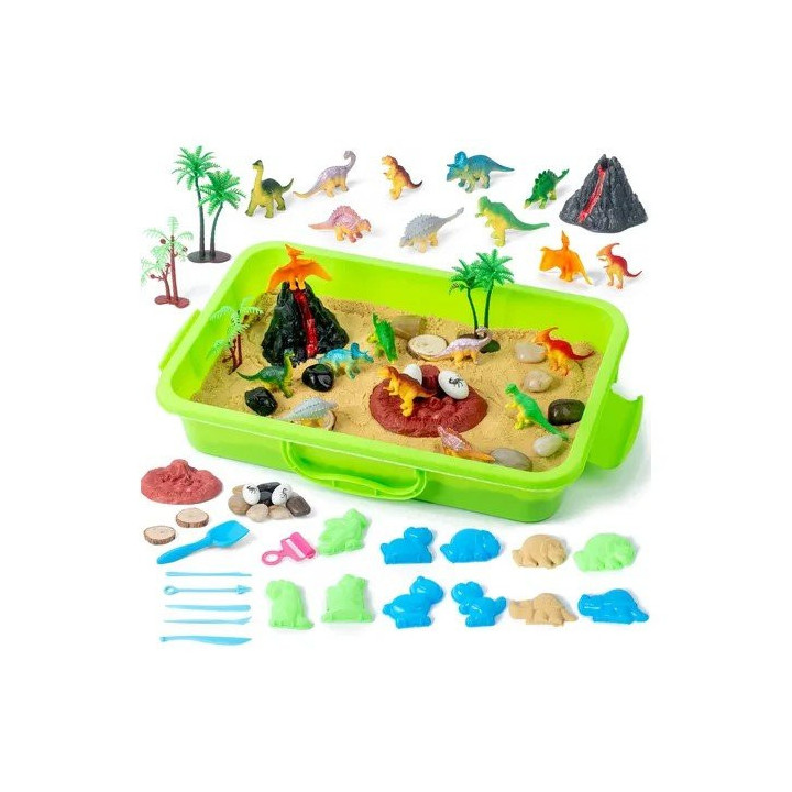 Senzorická sada pro děti SIKMCLE Sensory Bin Dinosaur & Sand