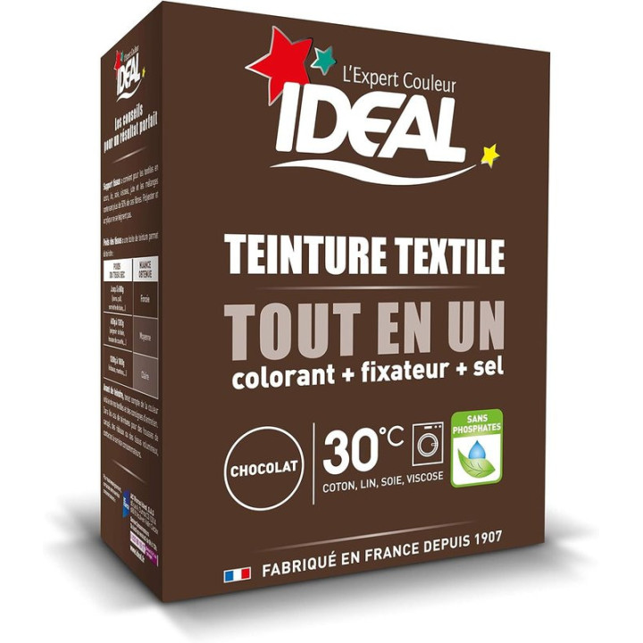 Barva na textil IDEAL Teinture Textile, odstín Chocolate, 350g