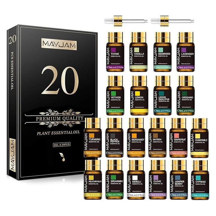 Sada esenciálních olejů MAYJAM Premium Quality, 20 x 5 ml