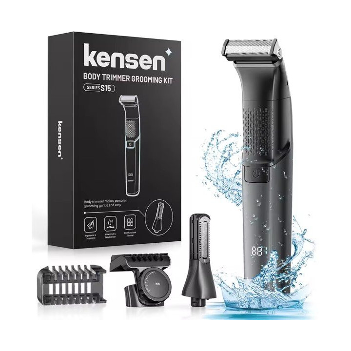 Bezdrátový zastřihovač a holicí strojek KENSEN Series S15 JK-889, 5W, šedá
