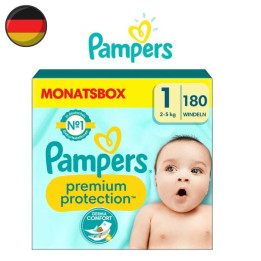 Dětské plenky PAMPERS Premium Protection, vel. 1 (2-5 kg), 180 ks