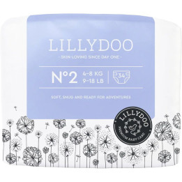 Dětské pleny LILLYDOO vel. 2, 4-8 kg, 34 ks