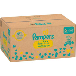 Dětské plenky PAMPERS Premium Protection, vel. 6 (13-18 kg), 144 ks