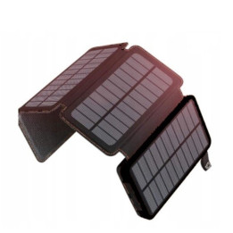 Solární powerbanka M30000S, 26 800 mAh, 5 V, černá