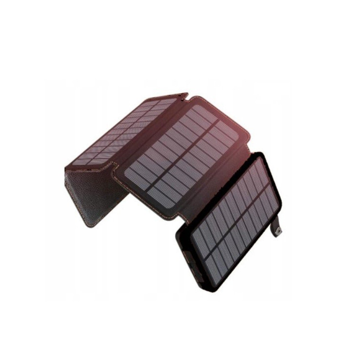 Solární powerbanka M30000S, 26 800 mAh, 5 V, černá