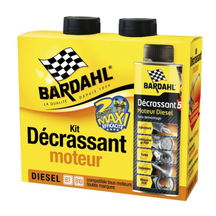 Čistič dieselových motorů BARDAHL Diesel Kit Décrassant moteur, 2 x 300 ml