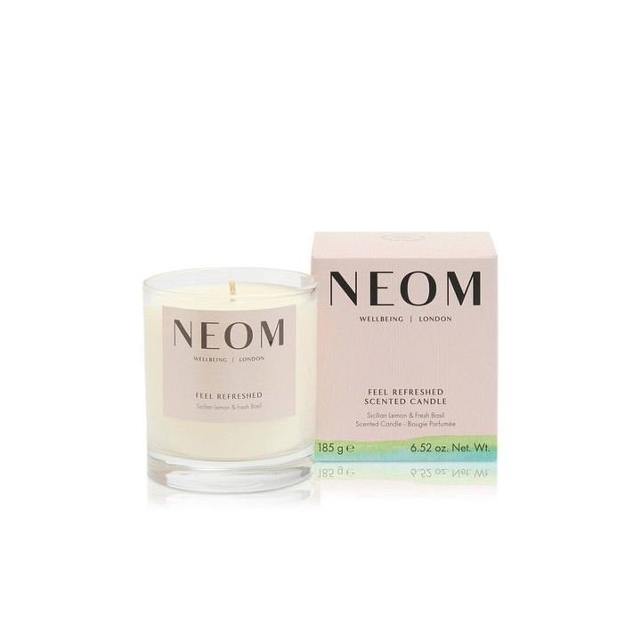Vonná svíčka NEOM Feel Refreshed, Sicilian Lemon & Fresh Basil, 185 g