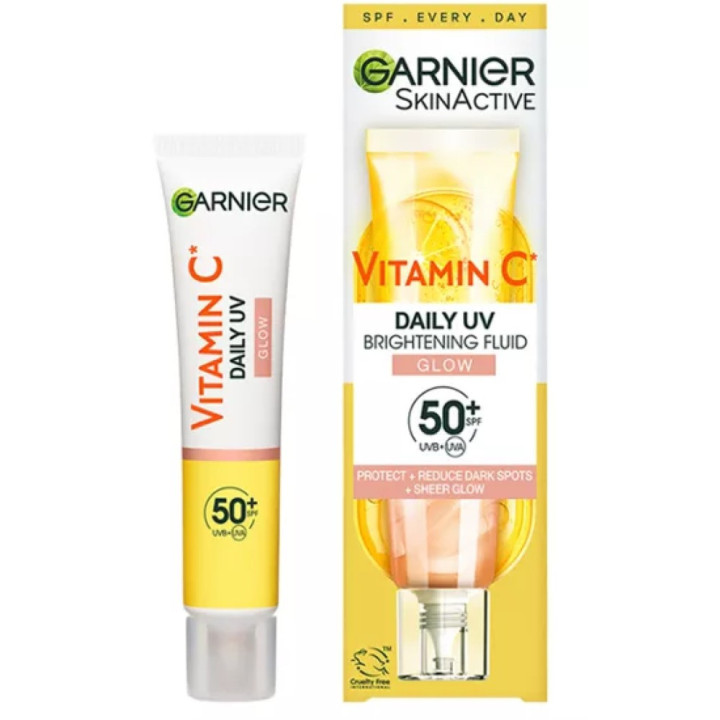 Opalovací krém GARNIER  SkinActive Glow Vitamin C SPF50+, 40 ml