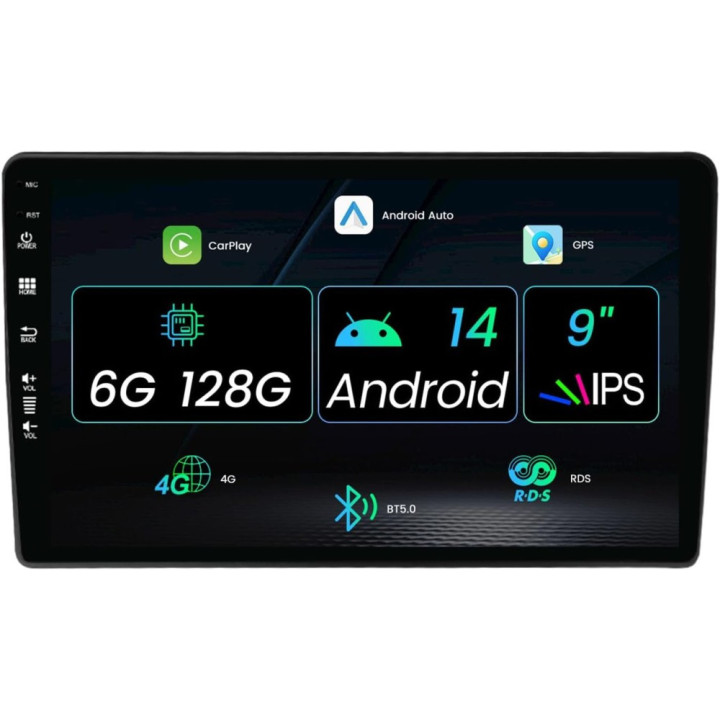 9" Autorádio Android Car Stereo BX-D04, 6 GB/128 GB