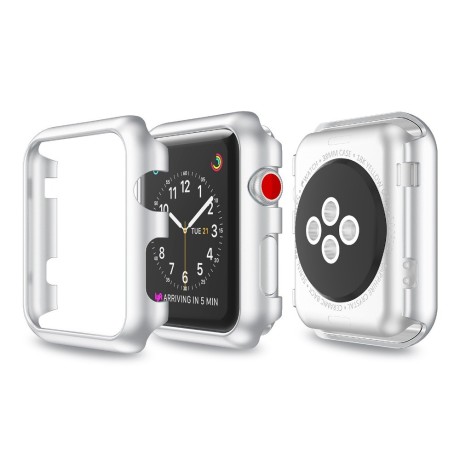 Pouzdro/ochranný rámeček k Apple Watch, 38 mm - stříbrná