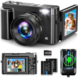 Digitální kamera DC101, 4K, UV 52mm, 16X Powerful Zoom, černá