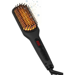 Žehlicí kartáč MEGAWISE Hair Straightener Brush KL-1025, 50 W, černá