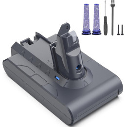 Baterie pro vysavač Dyson V6 + 2 Filtry, 8000 mAh, 21.6 V