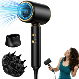 Fén na vlasy JANOLTY Hair Dryer STL-8878pro, 2400 W, černá