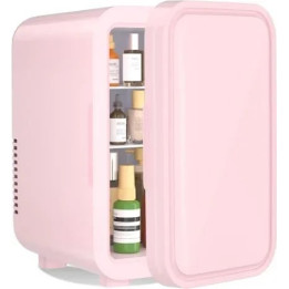 Kompaktní mini lednička YASHE MFA-6L-H, 6 l, růžová