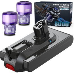 Náhradní baterie a filtr pro vysavače Dyson MORPILOT V11/V15, 8 000 mAh