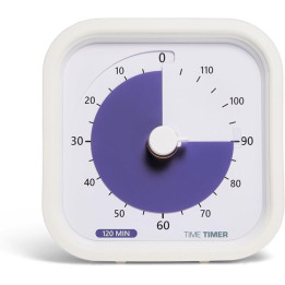 Vizuální časovač TIME TIMER MOD Education Edition, 120 minut, bílá