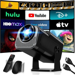 Full HD přenosný mini projektor NONETE NT30, WiFi, Bluetooth, černá