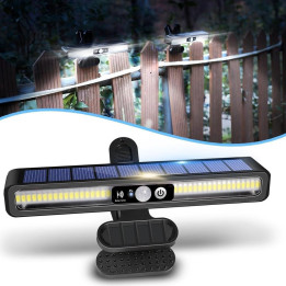 LED solární lampa do zahrady PORFOYO se senzorem pohybu, IP55, černá