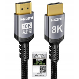 10K 8K 4K HDMI 2.1 kabel SNIOKCO , 4 m, šedá