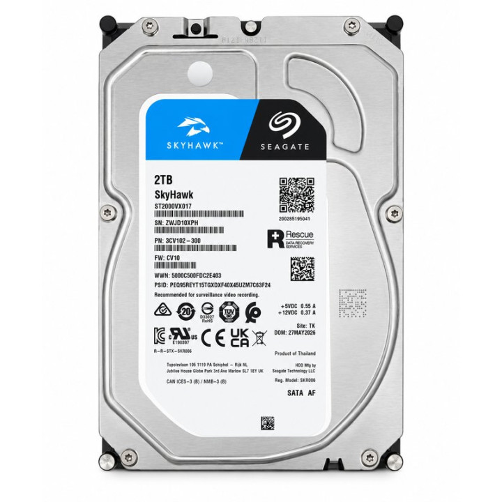 Interní pevný disk SEAGATE SkyHawk ST2000VX017, 2 TB