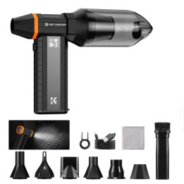 Elektrický čistící vzduchový kompresor K&F CONCEPT BS500V, 10 000 mAh, černá