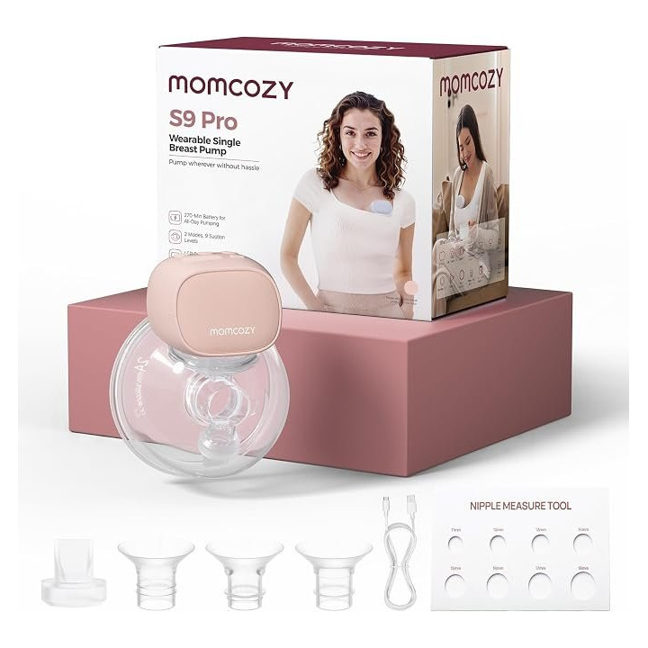 Elektrická odsávačka mléka MOMCOZY S9 Pro (BP274-PK70BA-UK), růžová