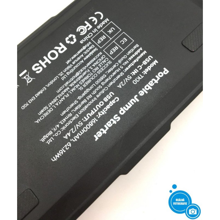 Startér do auta TREKURE Tk10, 16 800 mAh, černá