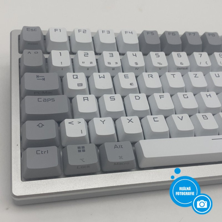 RGB bezdrátová herní klávesnice ASUS ROG Azoth M701, QWERTZ (německé rozložení), bílá