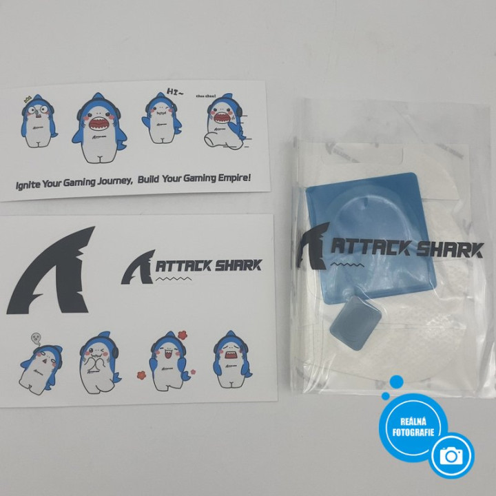 Bezdrátová herní myš ATTACK SHARK X8 Plus, bílá