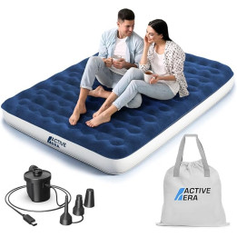 Nafukovací matrace ACTIVE ERA Luxury Camping Air Bed AB-K3-UK, 150 x 203 x 22 cm, modrá