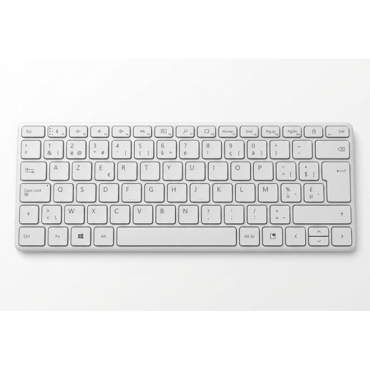 Bezdrátová klávesnice MICROSOFT Designer Compact Keyboard (1954), AZERTY, bílá
