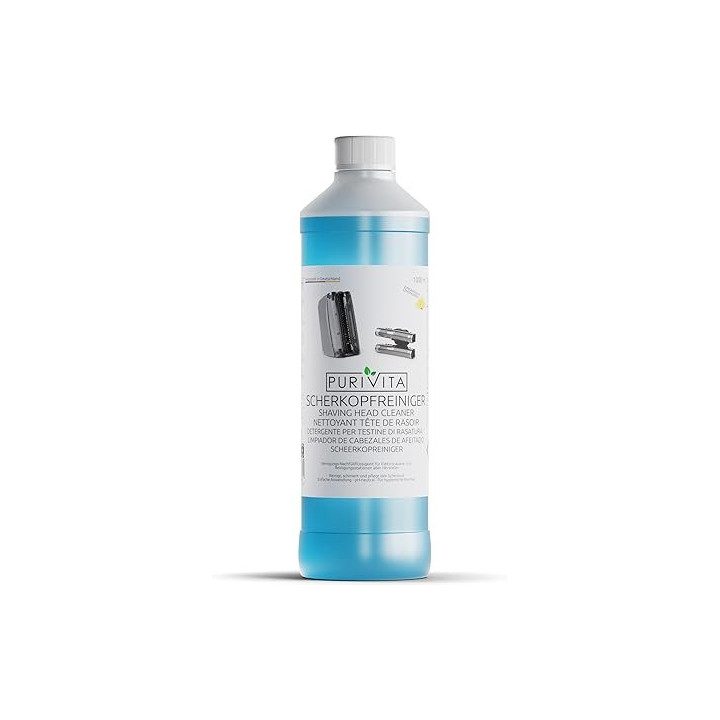Náplň pro čisticí kazety k holicímu stojku PURIVITA Scherkopfreiniger, Lemon, 1000 ml