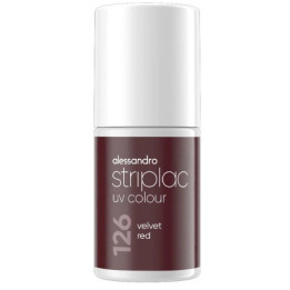 UV lak na nehty ALESSANDRO Striplac 126 Velvet Red, 6,5ml