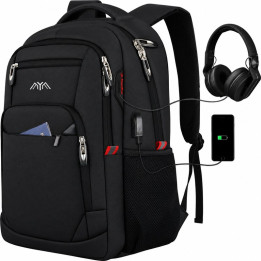Pánský batoh na notebook 15,6” YAMTION , USB port, 35 l, černá