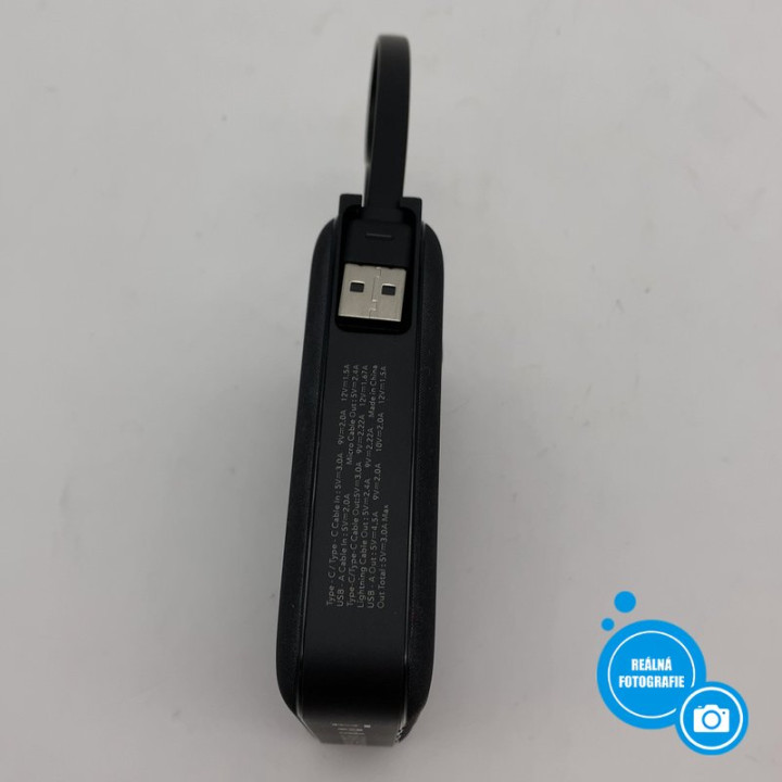 Powerbanka VRURC T2066, 20W, 20000mAh, černá