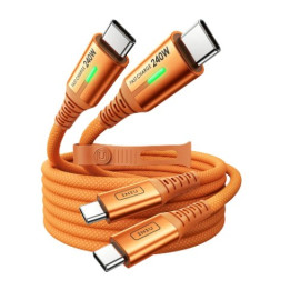 Nabíjecí kabel INIU Cougar D7CC, 240 W, 2 m, 2 ks, oranžová