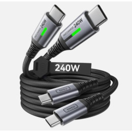 Nabíjecí kabel INIU USB-C D7CC, 240 W, 2m, 2 ks, černá