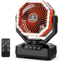 Přenosný oscilační ventilátor MULTPER HY-8805B, 20 000 mAh, oranžová
