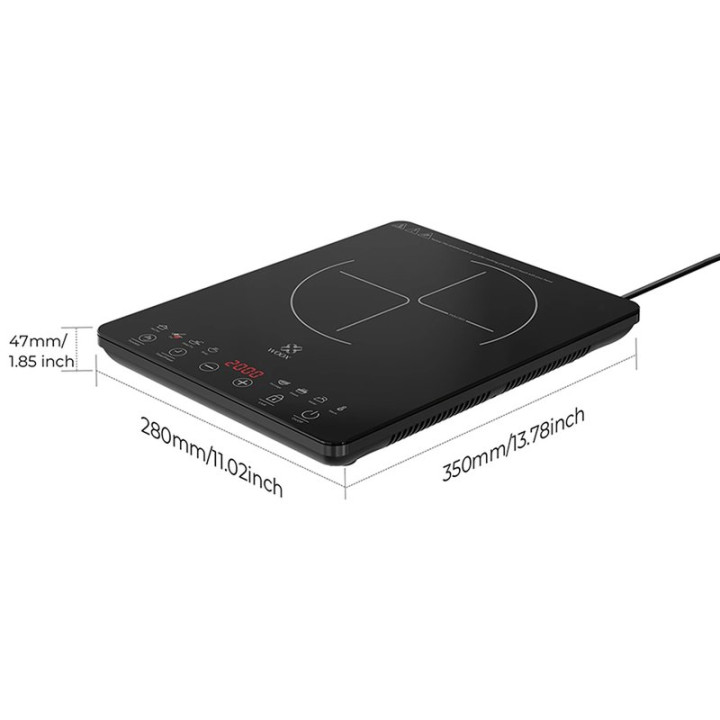 Elektrický indukční vařič WOOX MX0237, 2000 W, černá