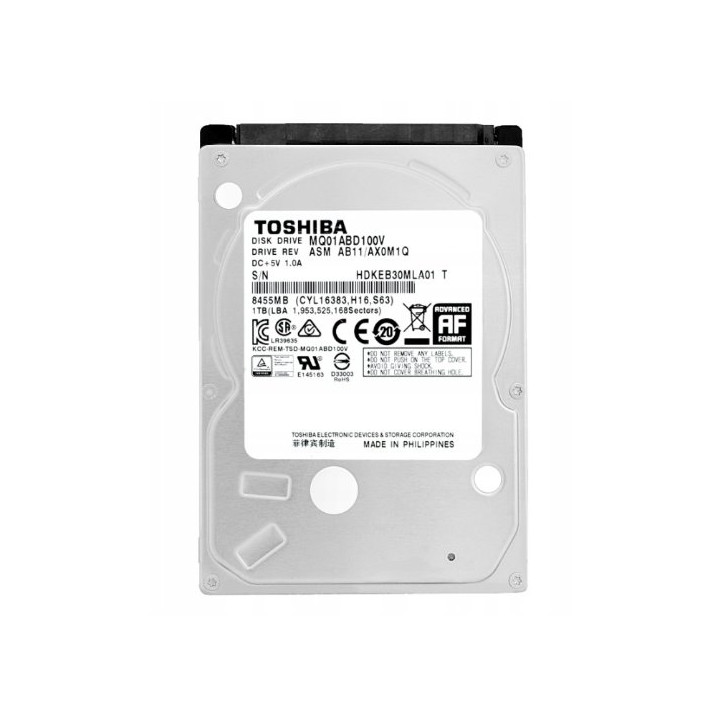 Interní pevný disk TOSHIBA MQ01ABD100V, 1 TB, 8 MB, SATA, 2,5"