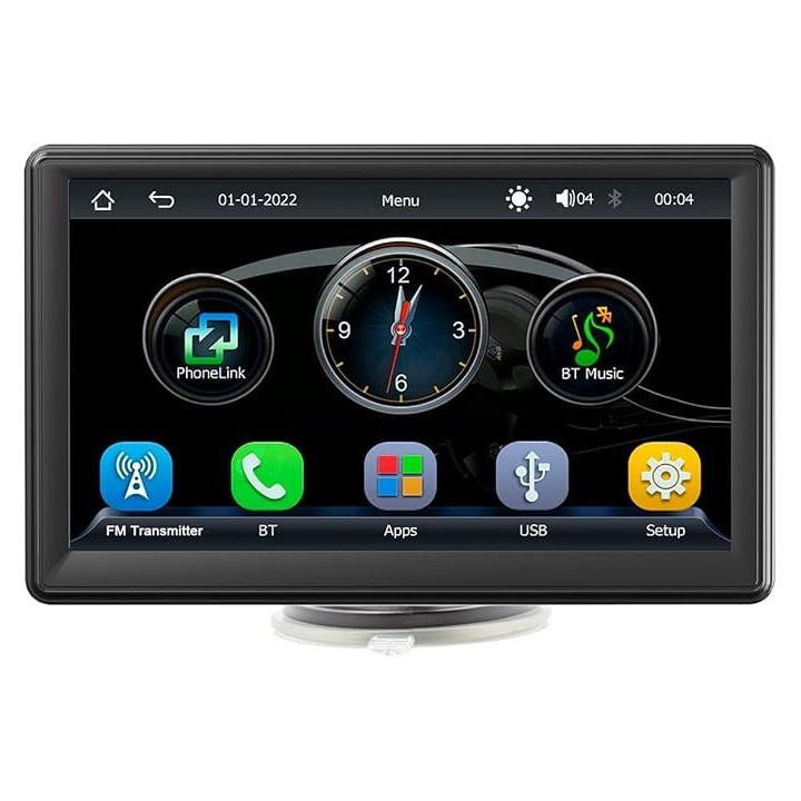7"dotykový multimediální displej do auta , CarPlay, černá