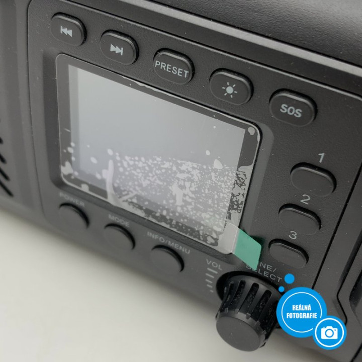 Nouzové rádio LENCO PDR-055BK, DAB+/FM, 10 000 mAh, černá