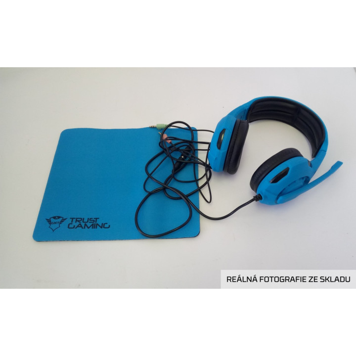 Herní set Trust SPECTRA, GXT 794SB, modrá - Neobsahuje optickou myš