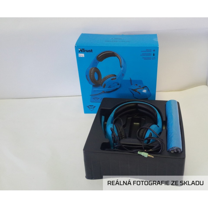 Herní set Trust SPECTRA, GXT 794SB, modrá - Neobsahuje optickou myš